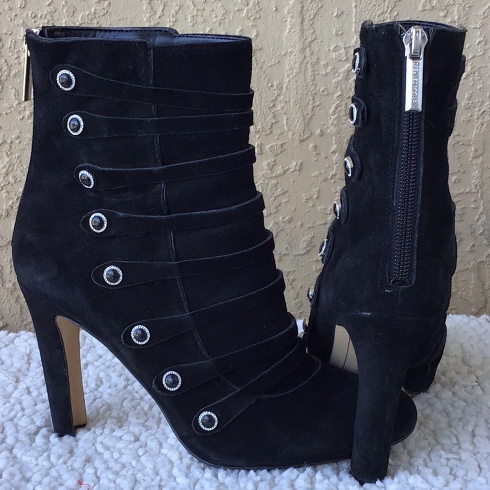 Elegant Black Women's Ankle Boots - Picture 2 of 7